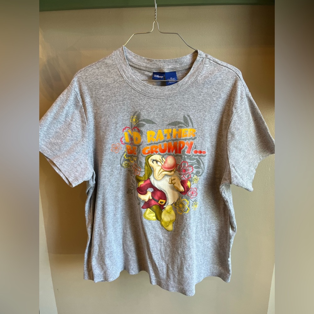 Disney ‘I'd Rather Be Grumpy Than Dopey’ T Shirt Size 2X Gray
